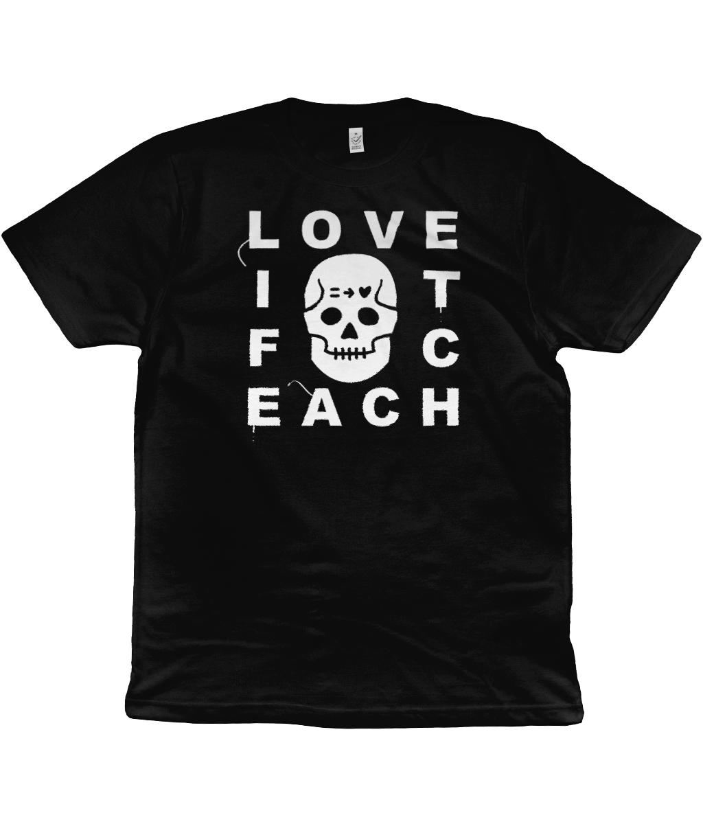 Unisex 'Love Life Each Etch' with Sick Majestic Skull Tee (Black)