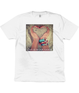 Unisex 'Love is in Our Hands' Tee (White)