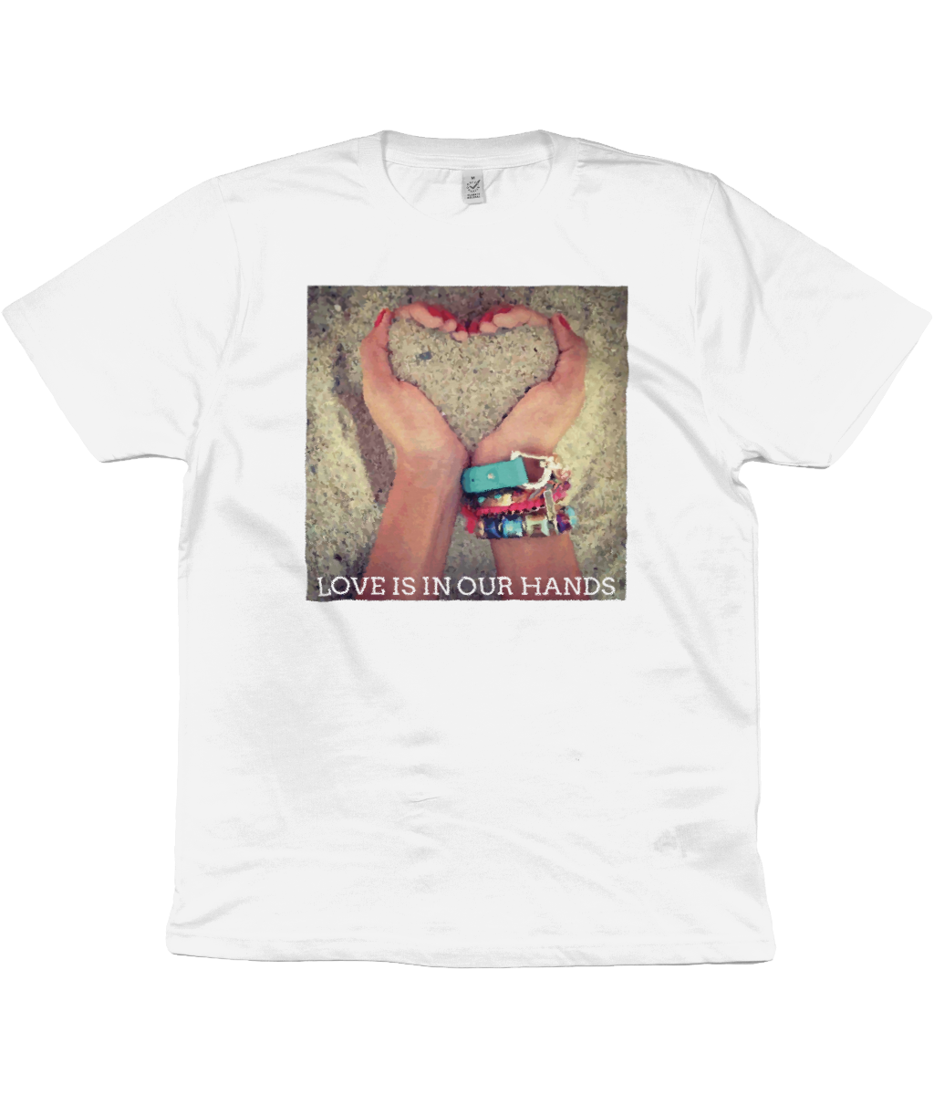 Unisex 'Love is in Our Hands' Tee (White)